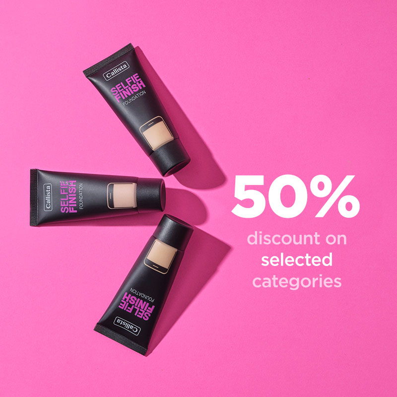 50% discount on selected categories